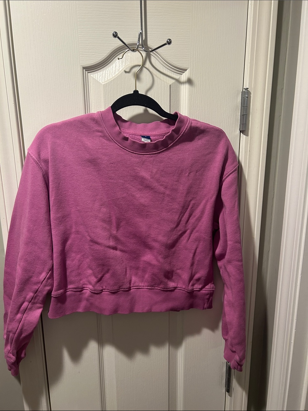Old Navy Pink Crewneck Cropped Sweatshirt